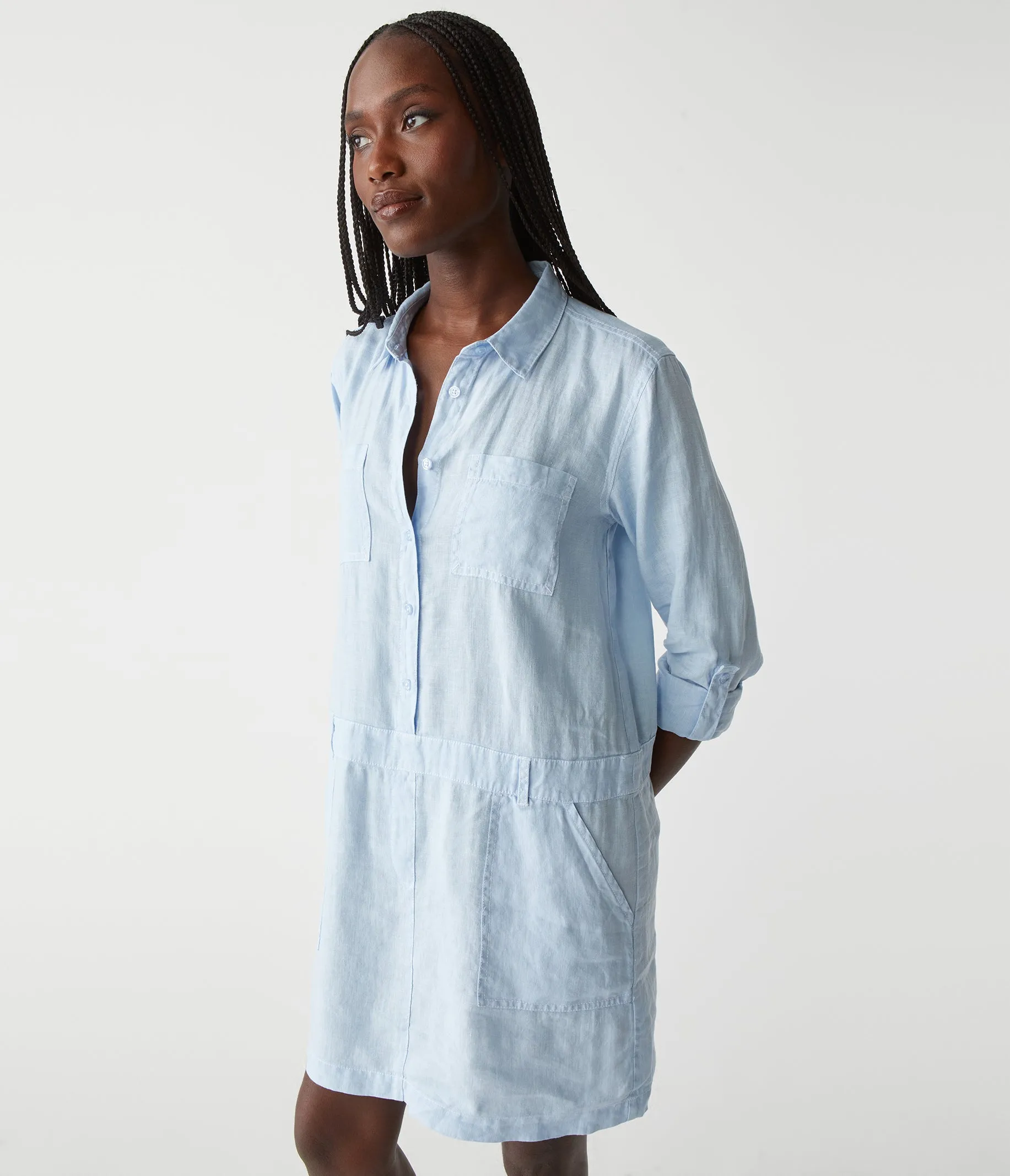 Pilar Linen Shirt Dress