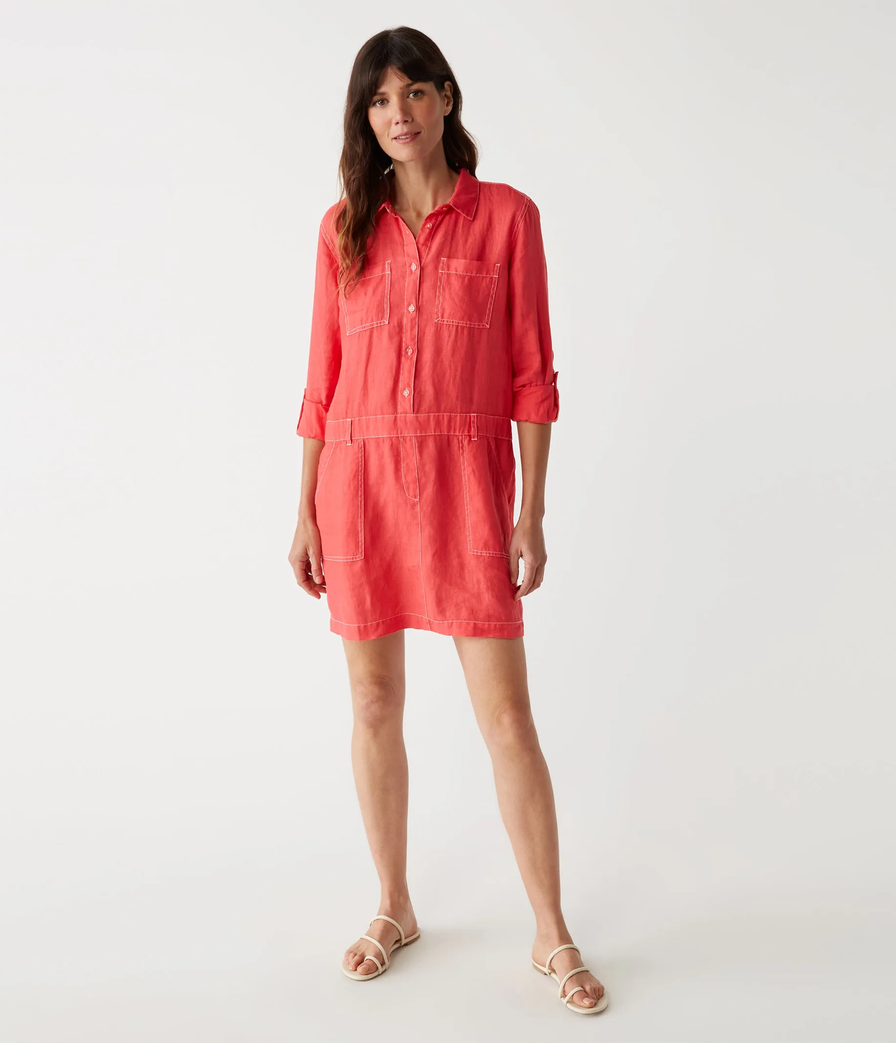 Pilar Linen Shirt Dress