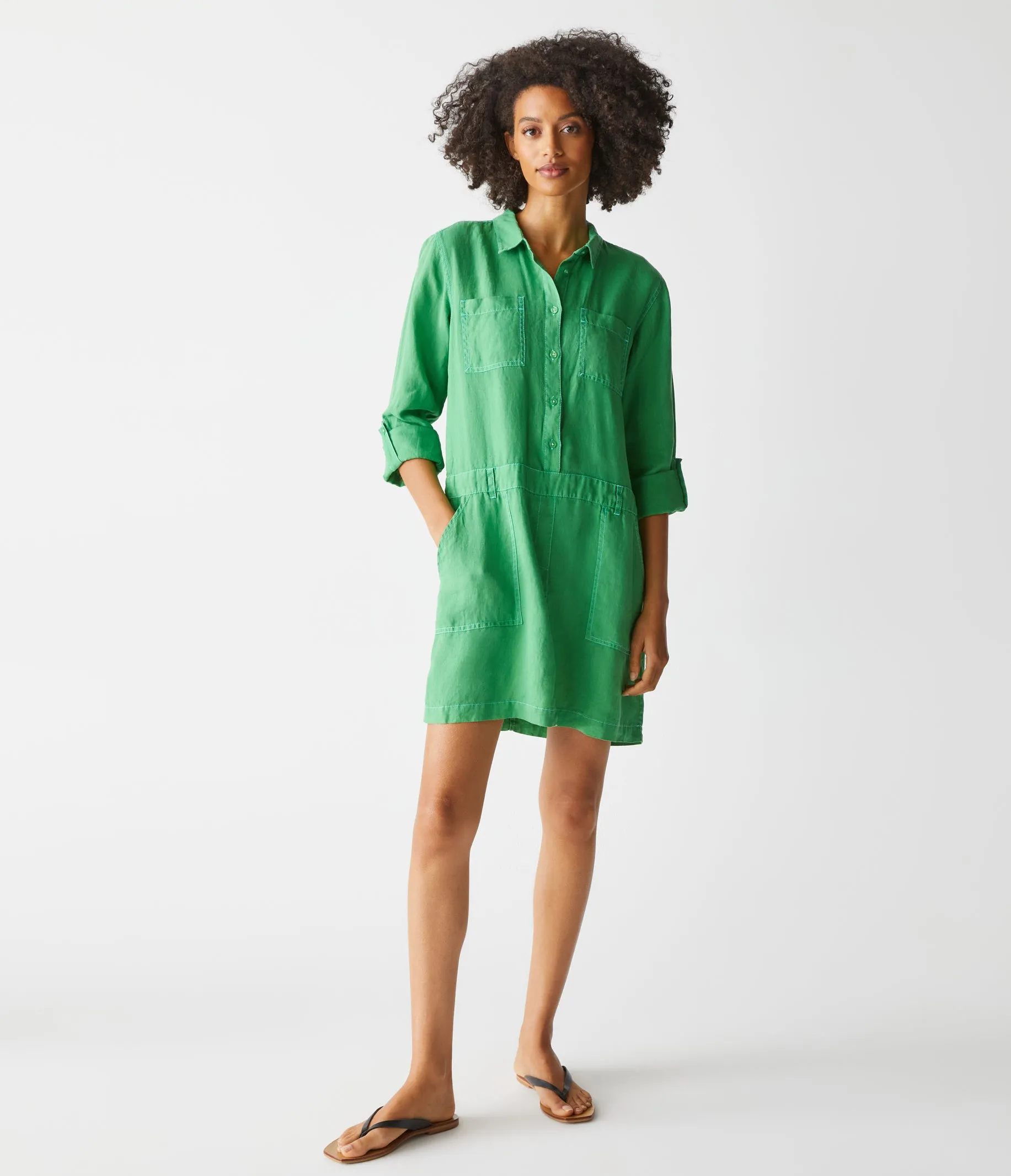 Pilar Linen Shirt Dress