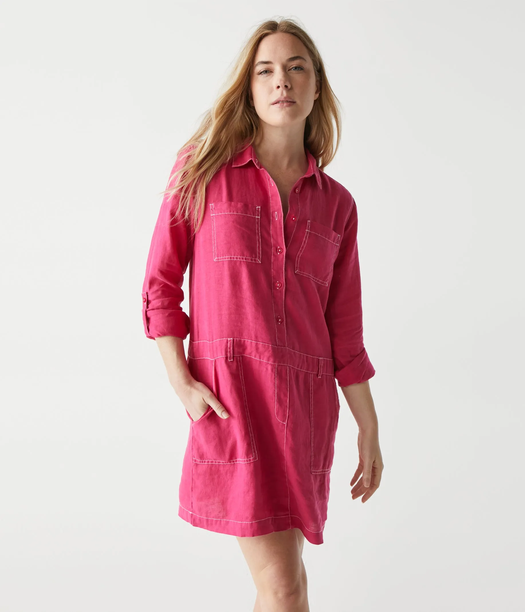 Pilar Linen Shirt Dress