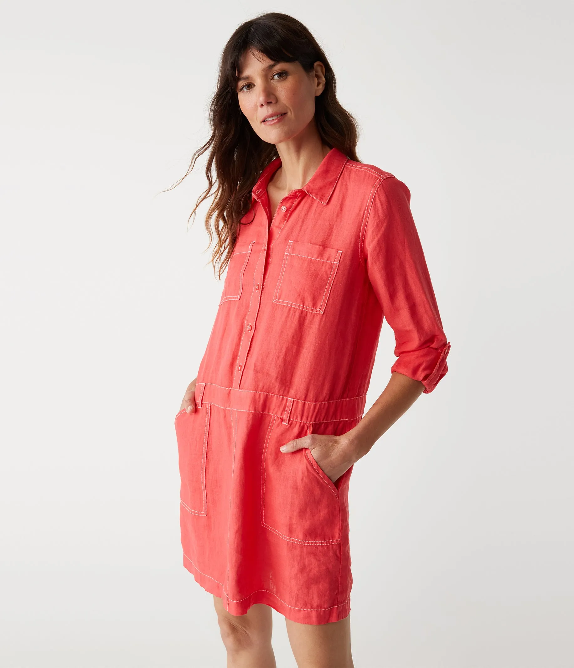 Pilar Linen Shirt Dress