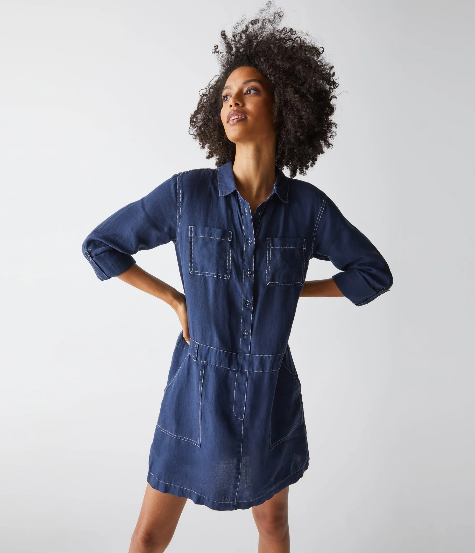 Pilar Linen Shirt Dress