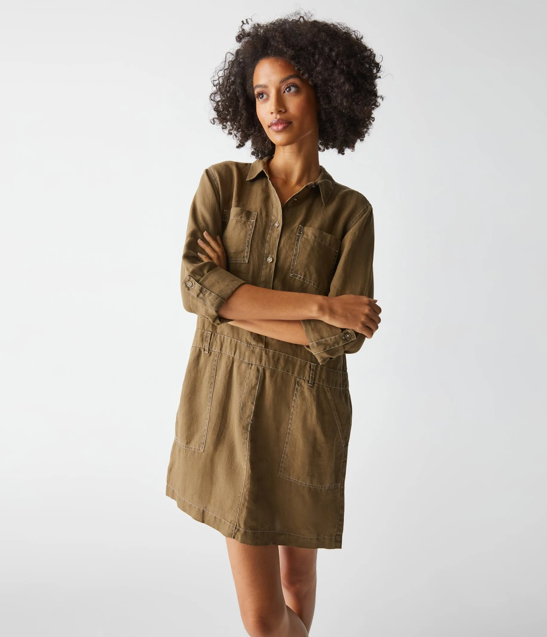 Pilar Linen Shirt Dress
