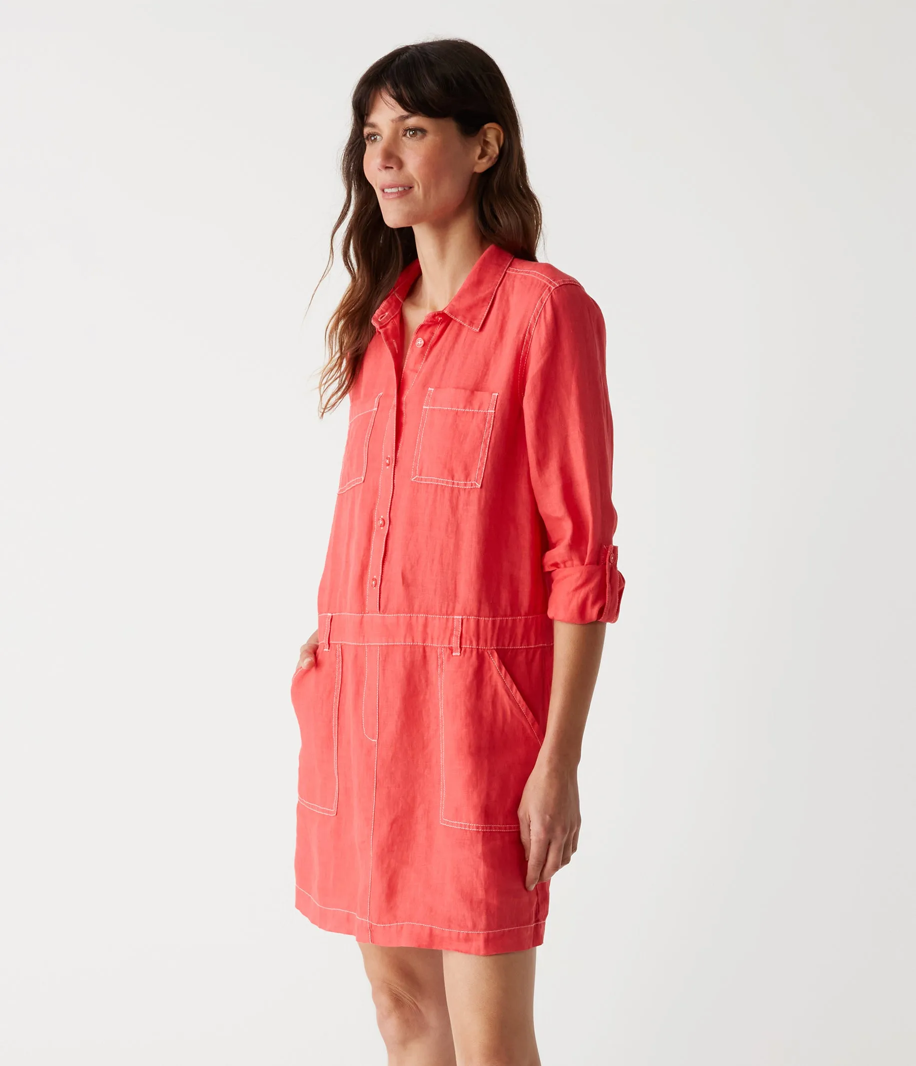 Pilar Linen Shirt Dress