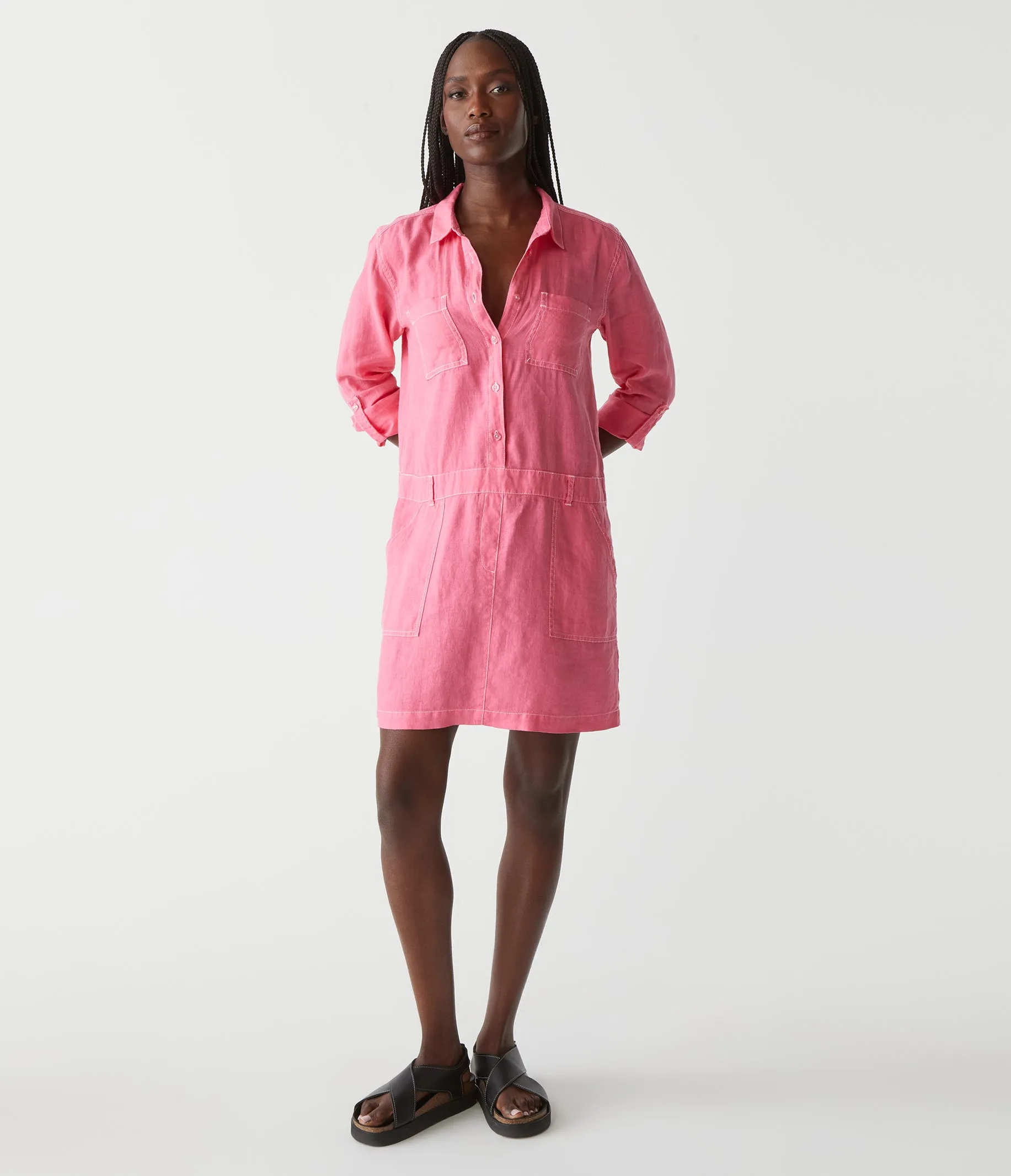 Pilar Linen Shirt Dress