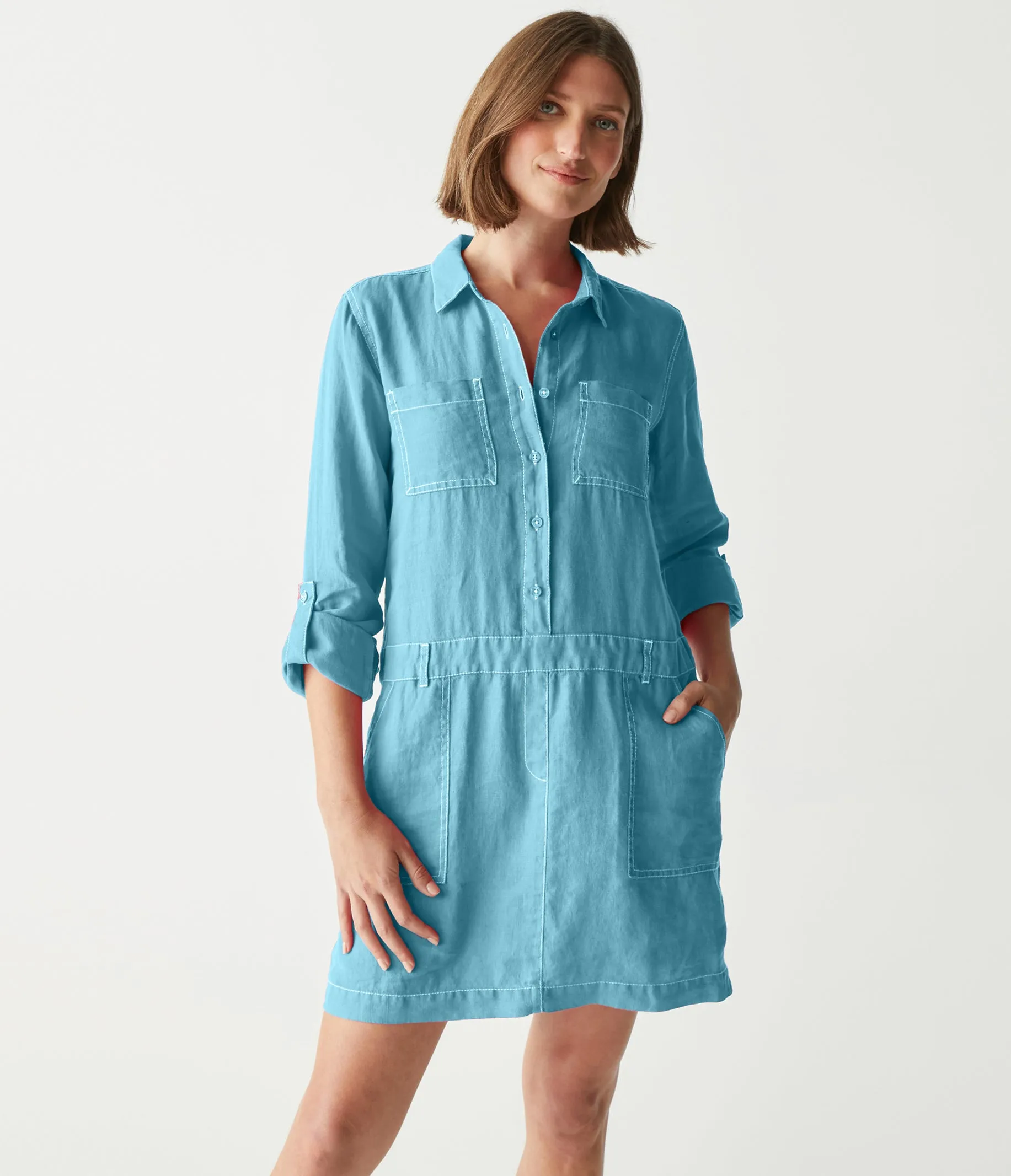 Pilar Linen Shirt Dress