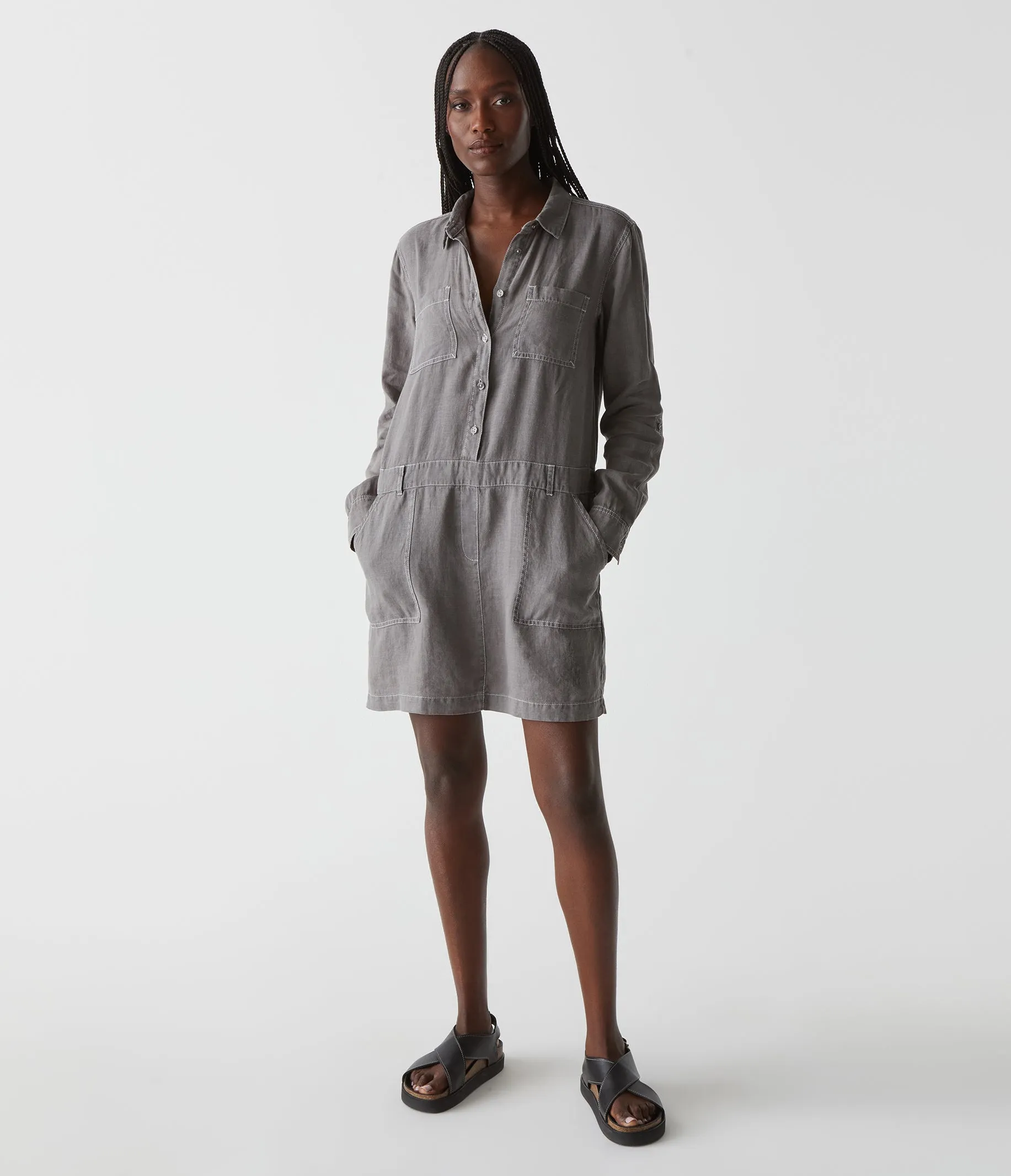 Pilar Linen Shirt Dress