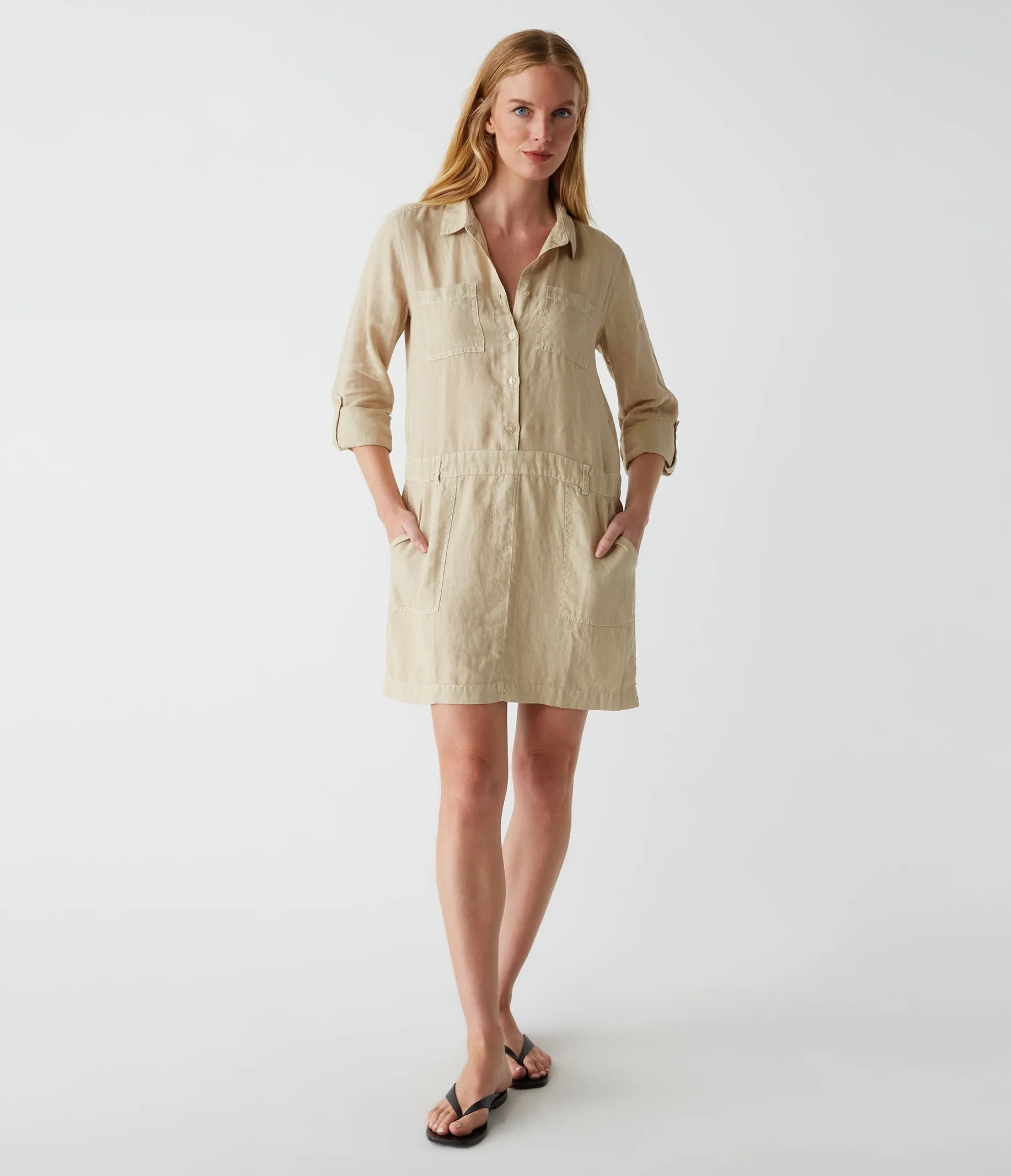 Pilar Linen Shirt Dress