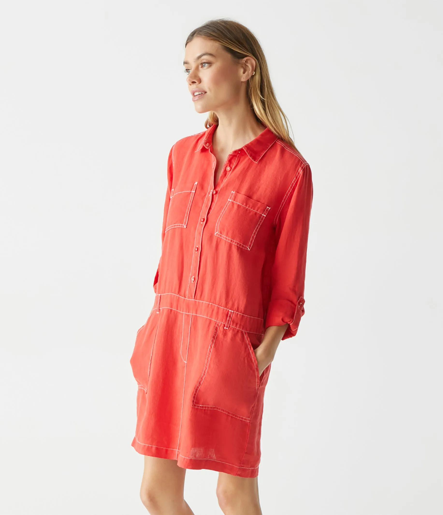 Pilar Linen Shirt Dress