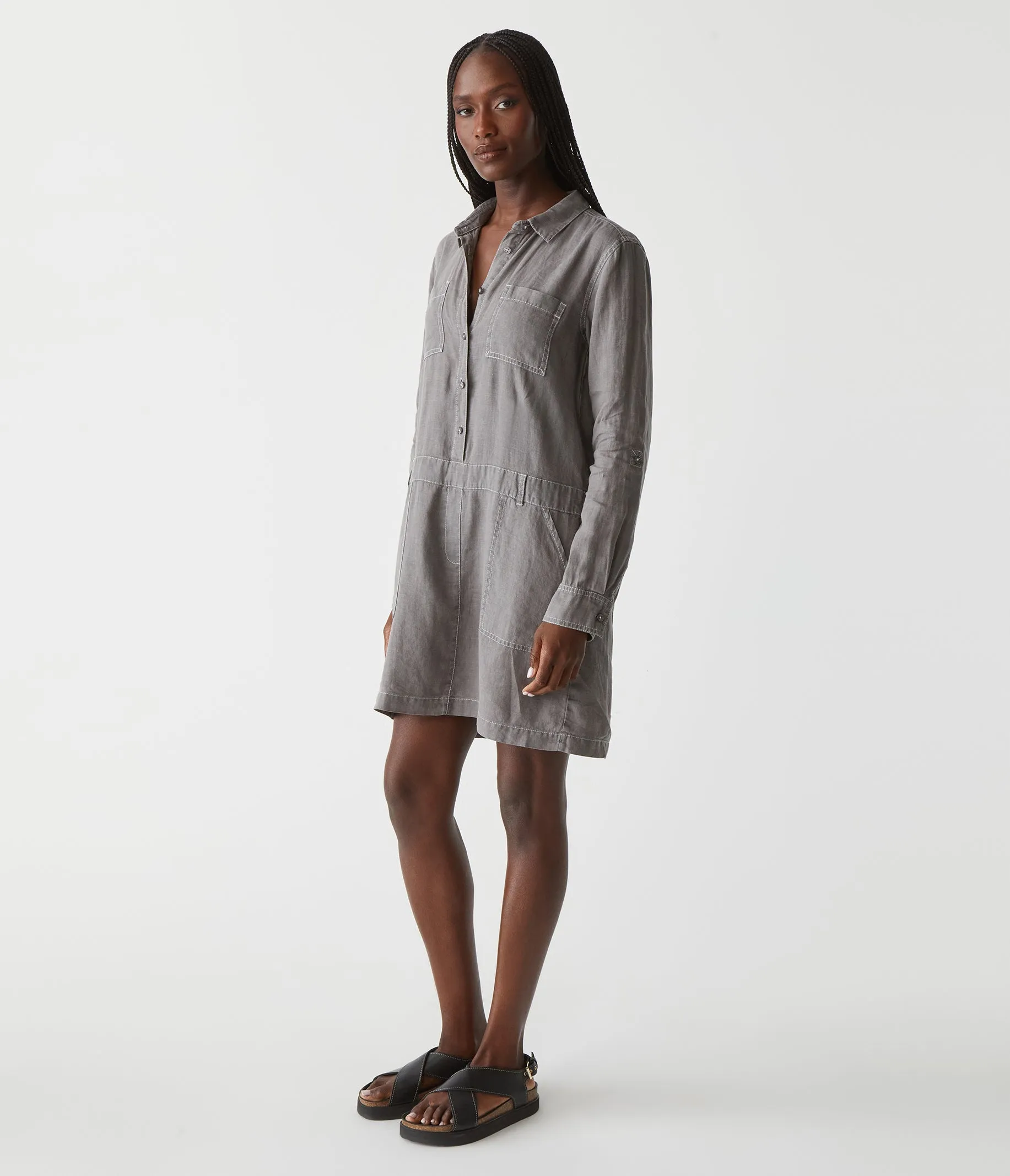 Pilar Linen Shirt Dress