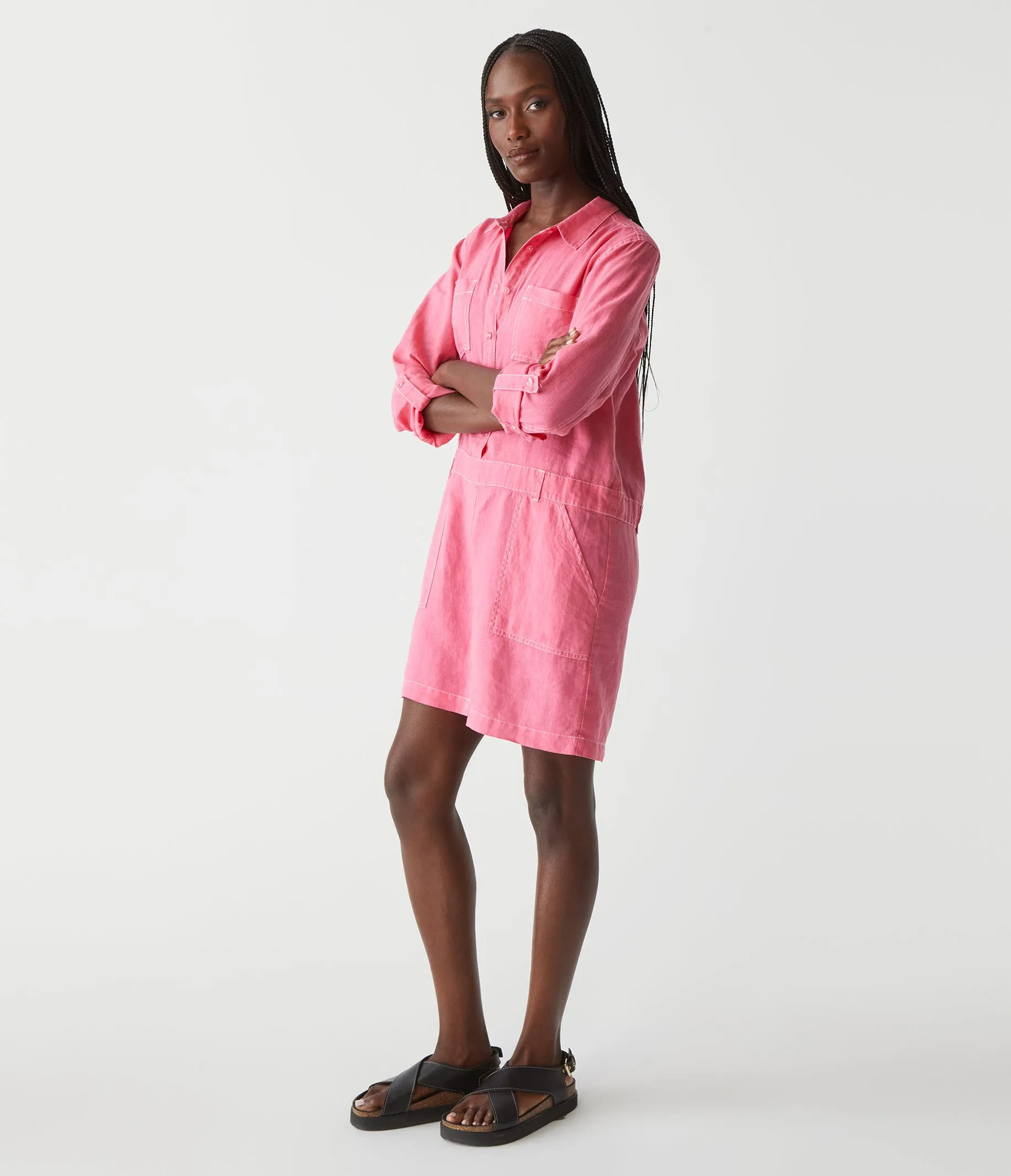 Pilar Linen Shirt Dress