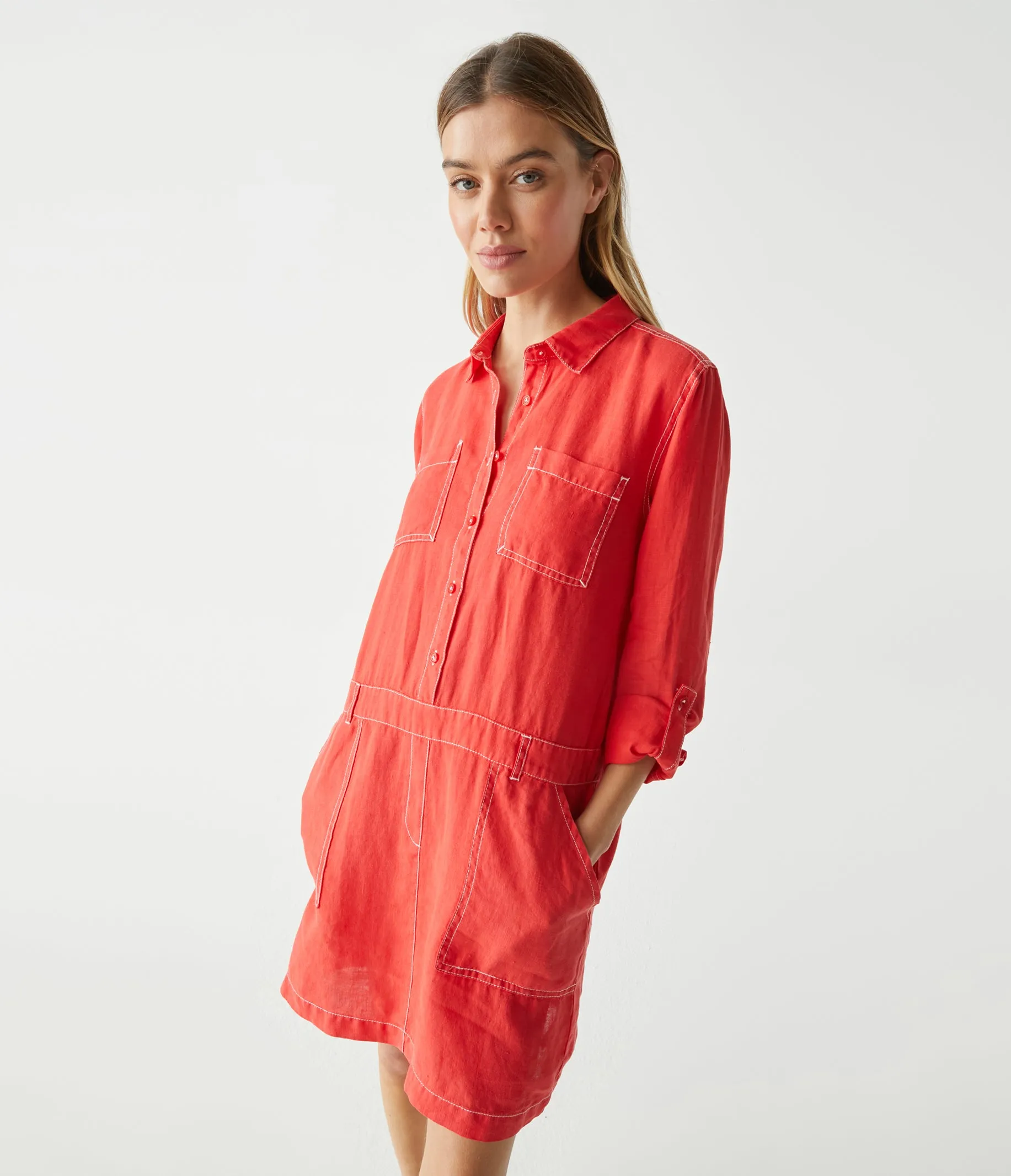 Pilar Linen Shirt Dress