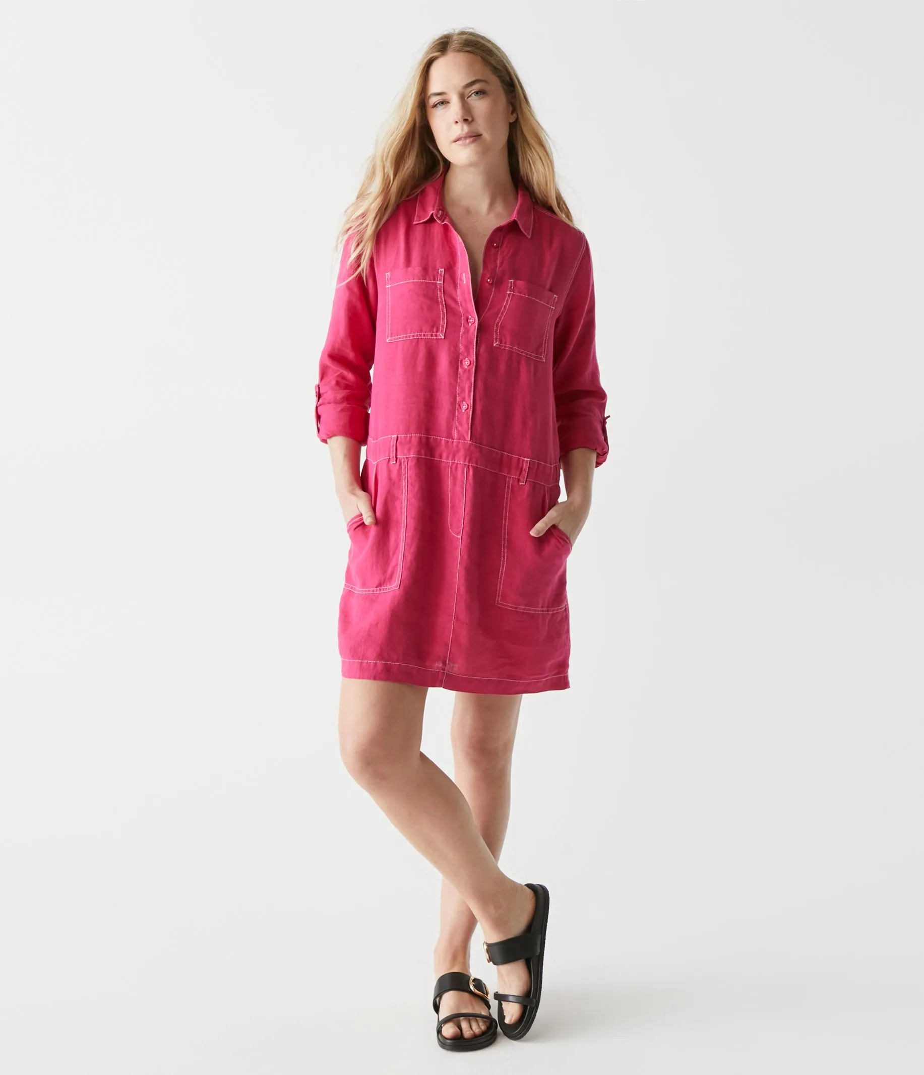 Pilar Linen Shirt Dress