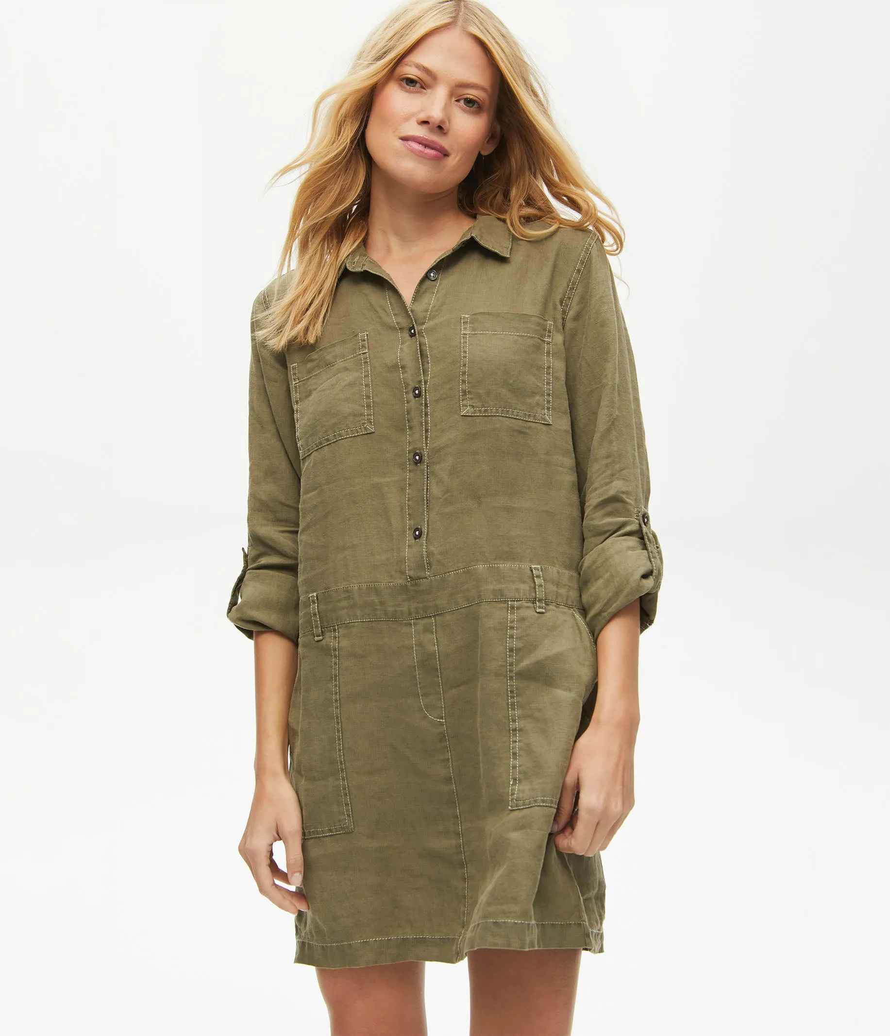 Pilar Linen Shirt Dress