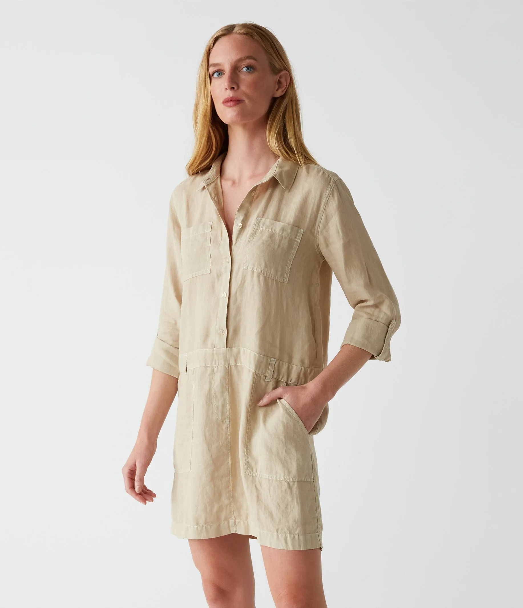 Pilar Linen Shirt Dress