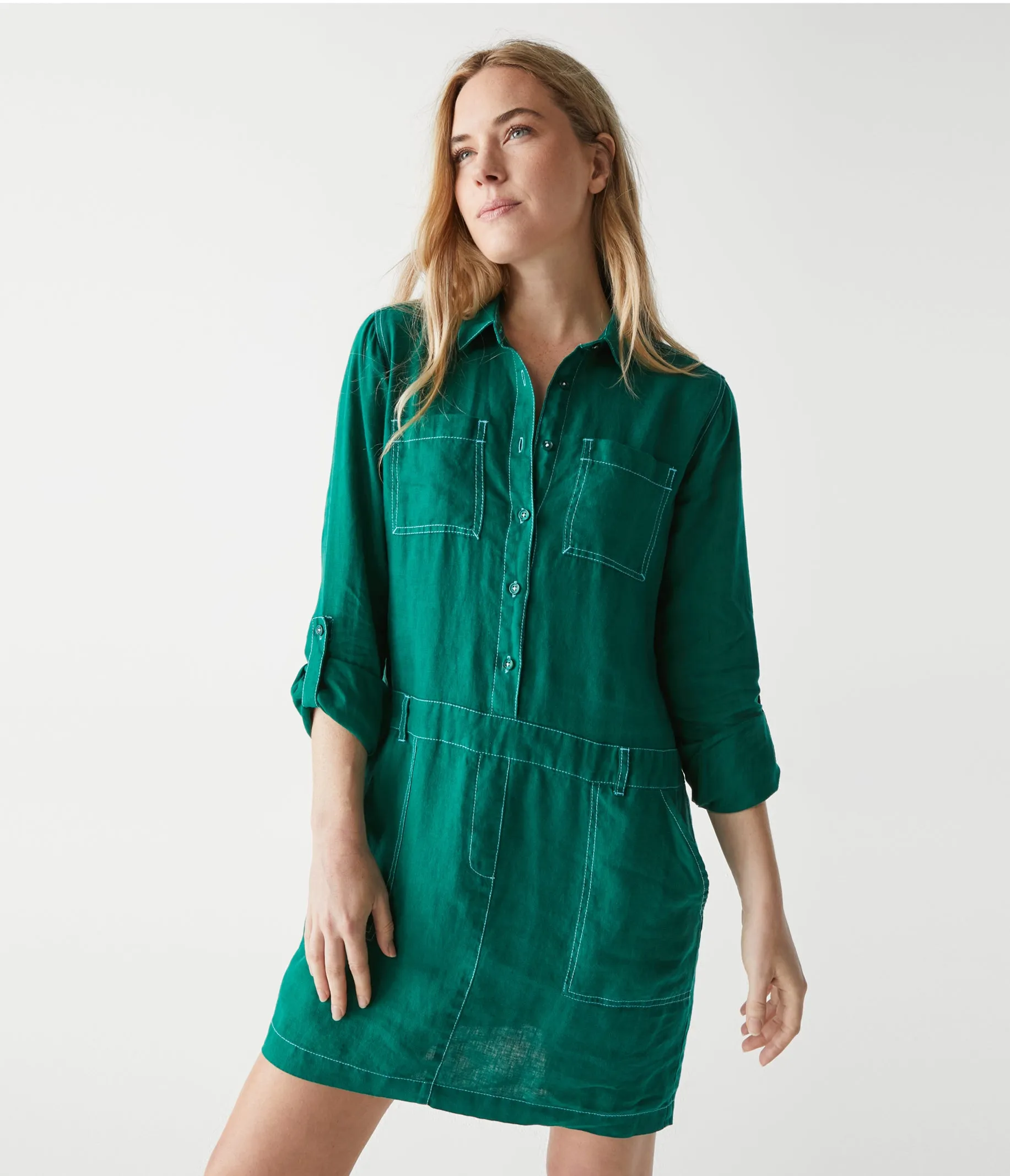 Pilar Linen Shirt Dress
