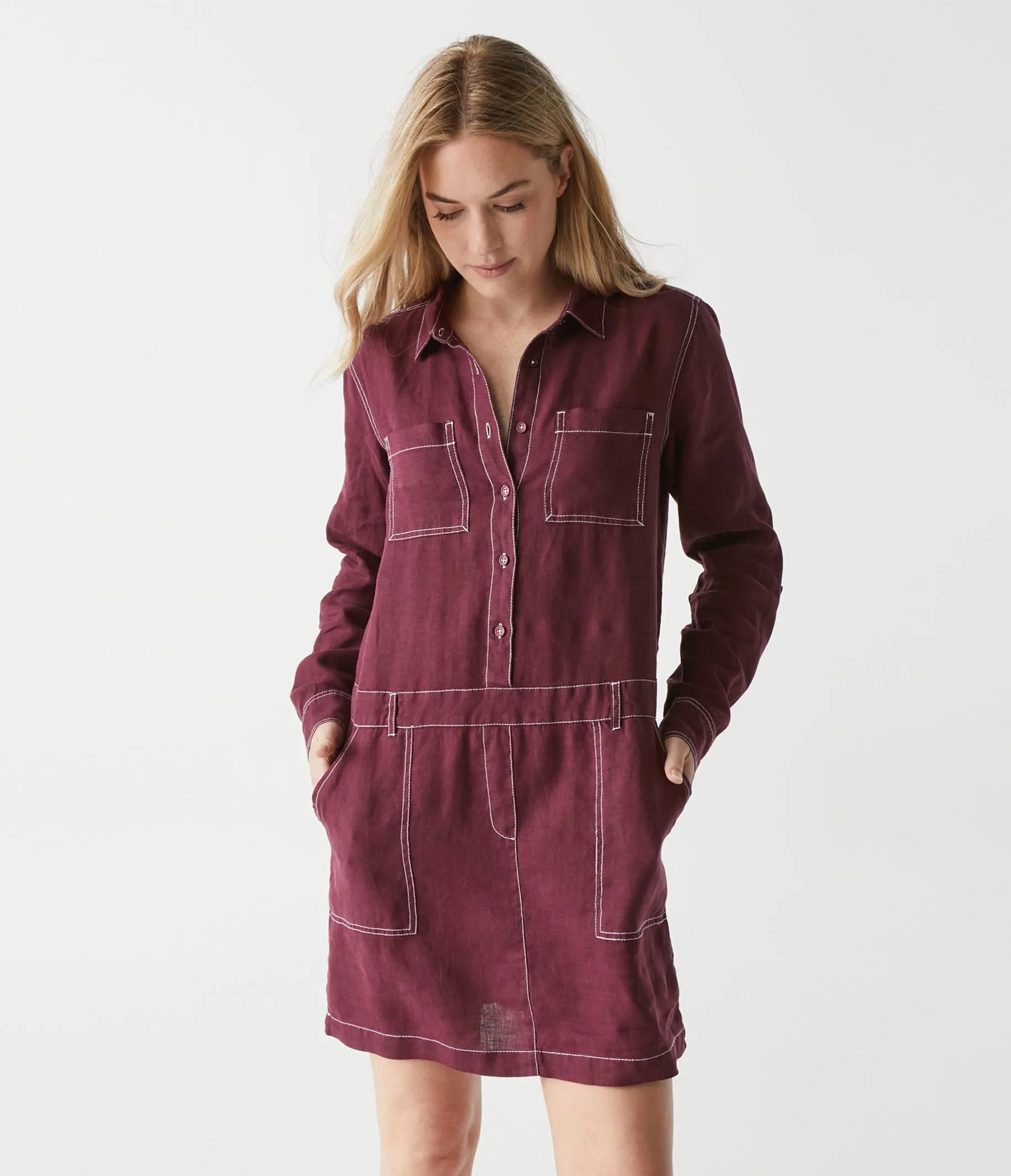 Pilar Linen Shirt Dress