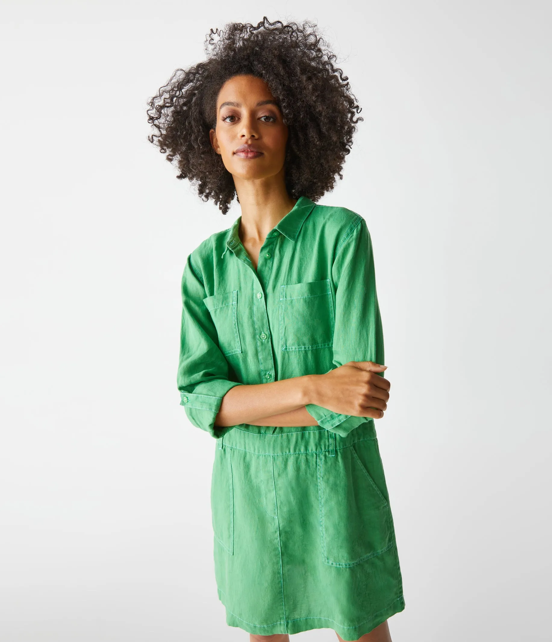 Pilar Linen Shirt Dress