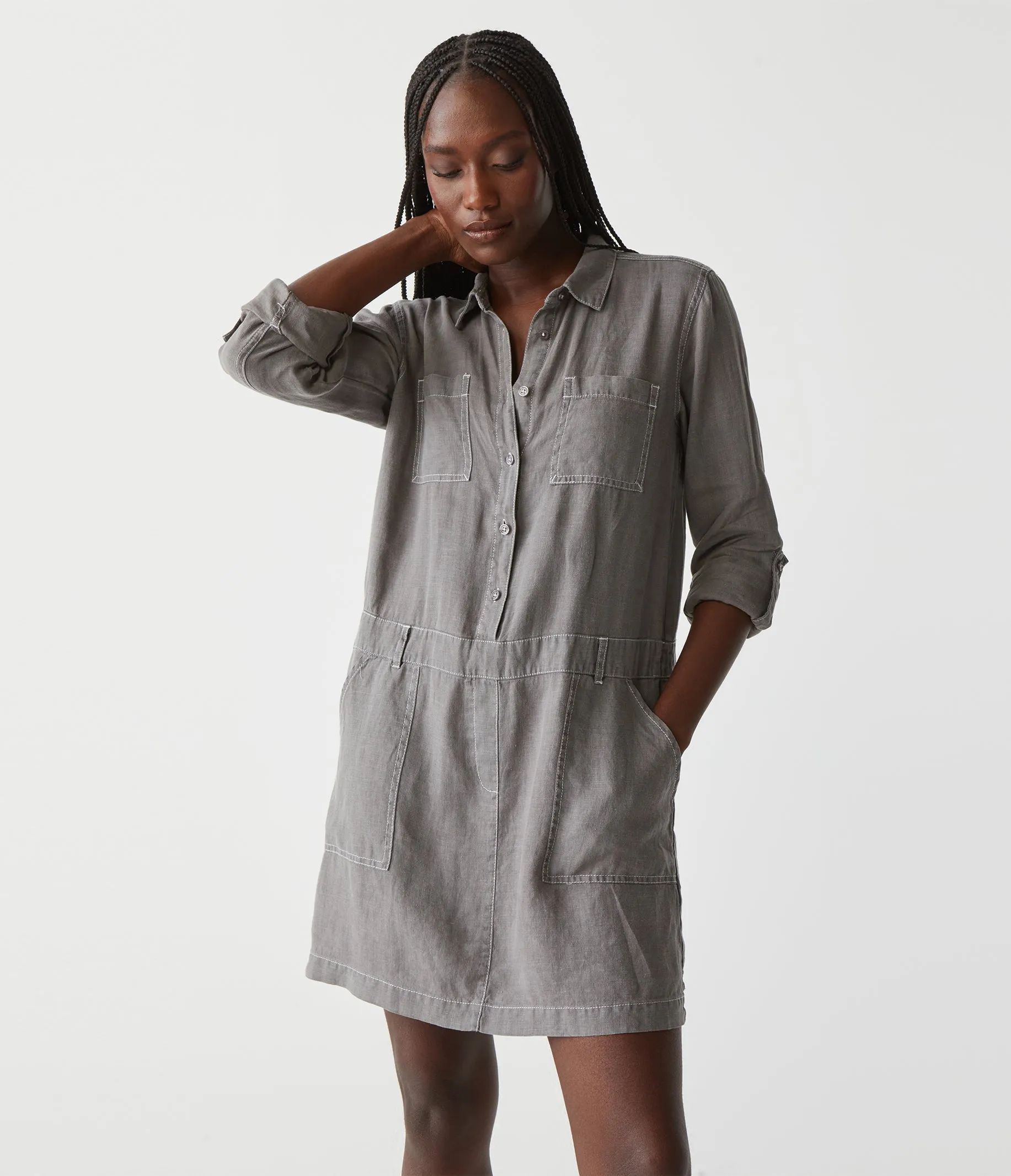 Pilar Linen Shirt Dress