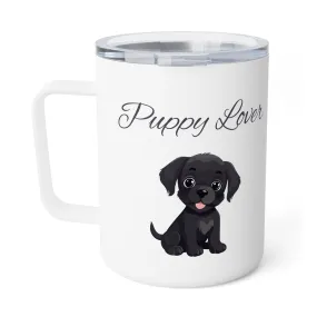 Puppy Lover Insulated Coffee Mug, 10oz for hot and cold drinks