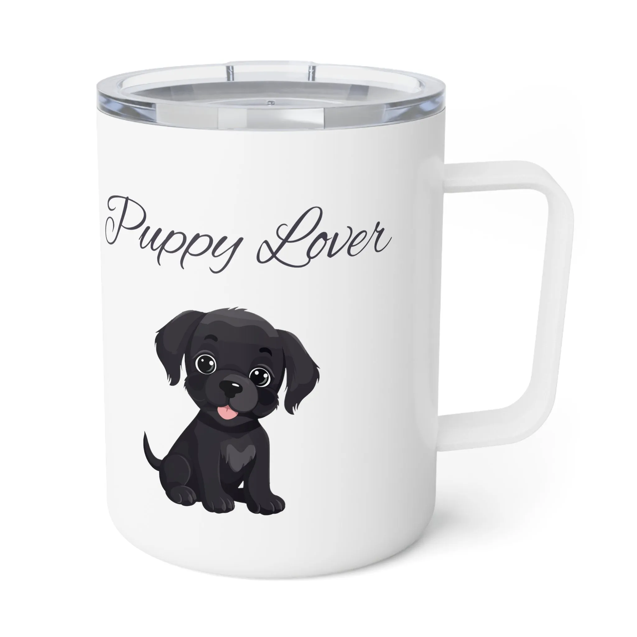 Puppy Lover Insulated Coffee Mug, 10oz for hot and cold drinks