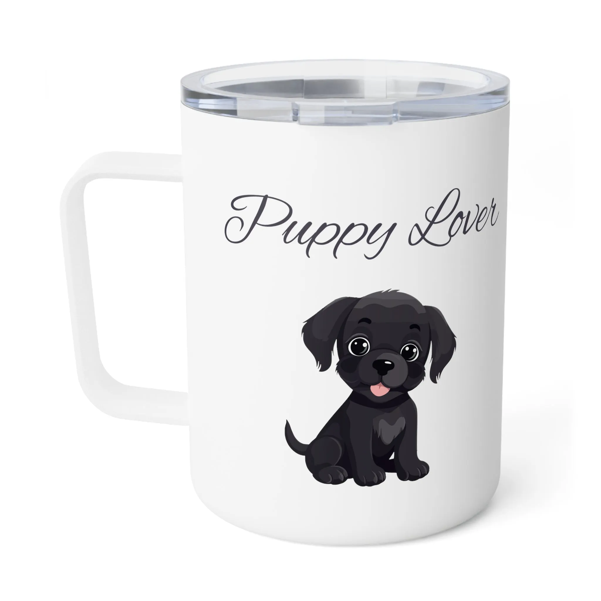 Puppy Lover Insulated Coffee Mug, 10oz for hot and cold drinks