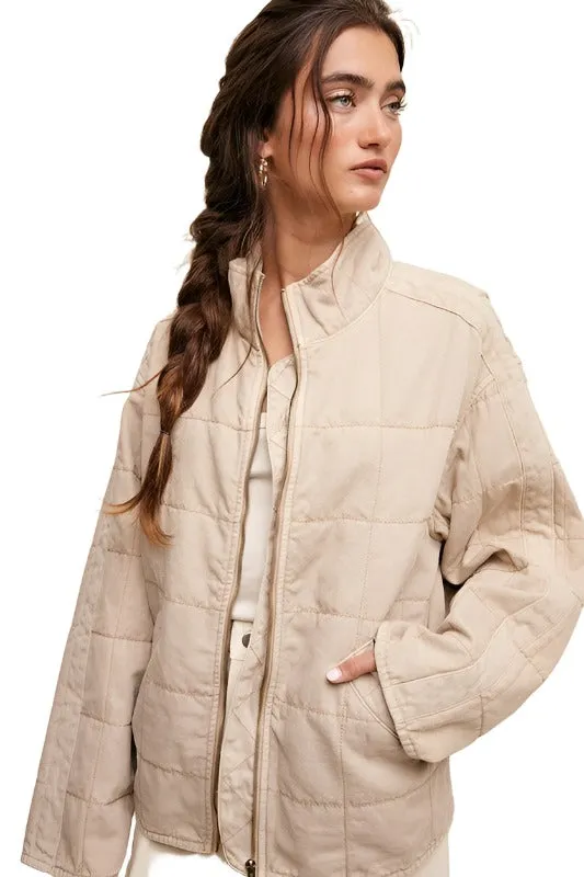Quilted Denim Jacket