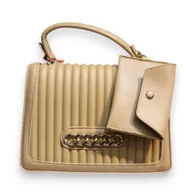 Quilted Satchel With Detachable Wallet