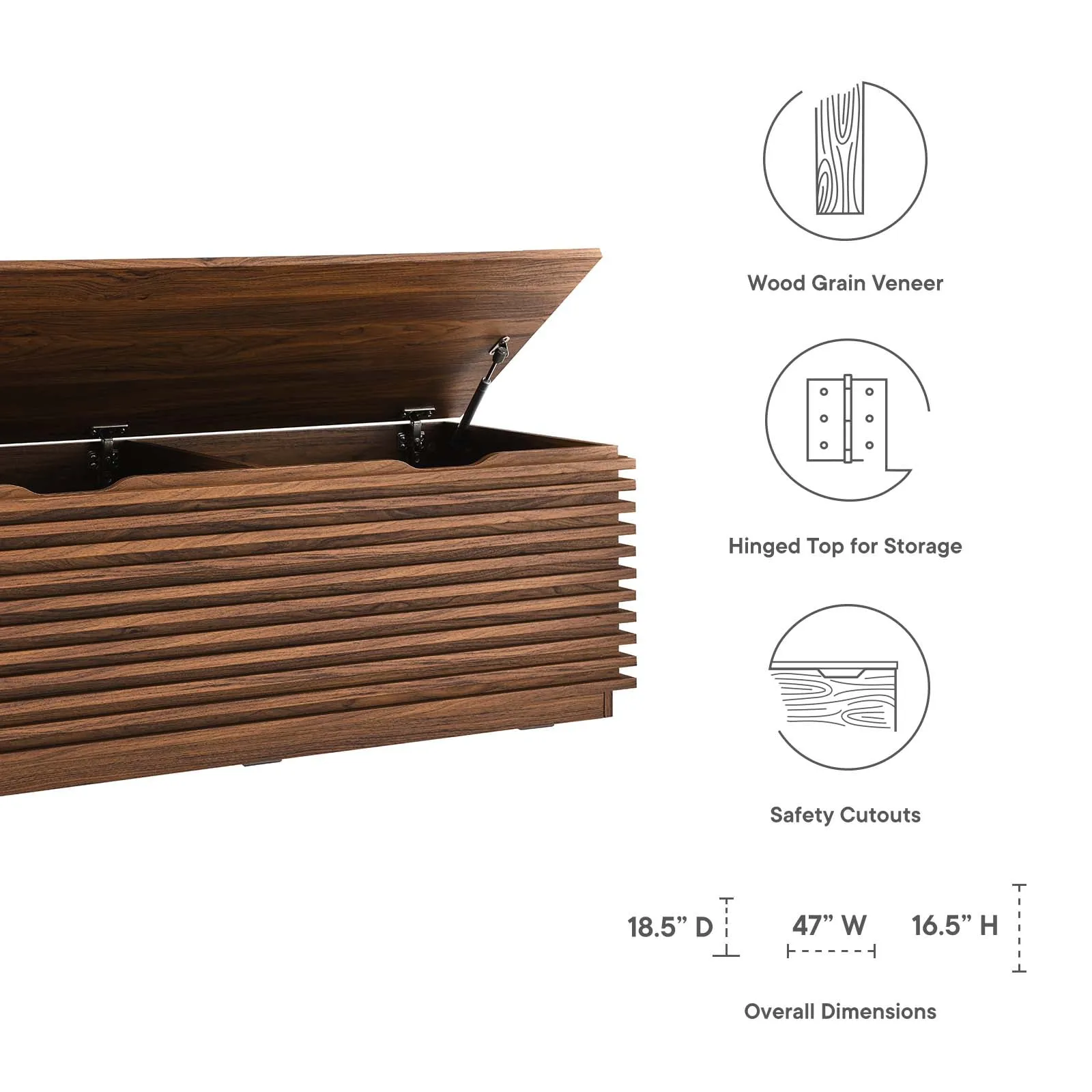 Render Storage Bench Walnut EEI-6057-WAL