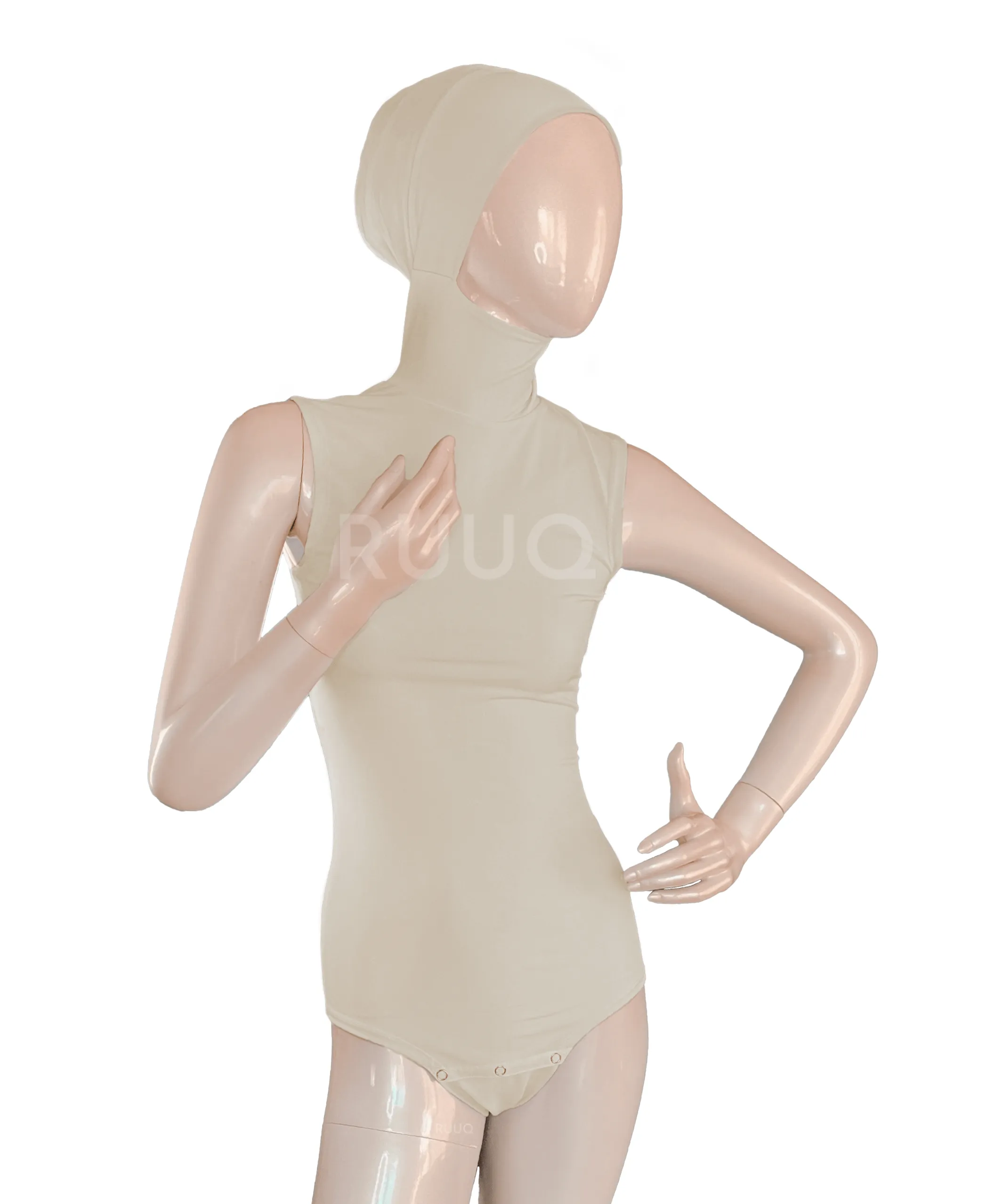 Ruuq Hijab Bodysuit Sleeveless - Buttermilk