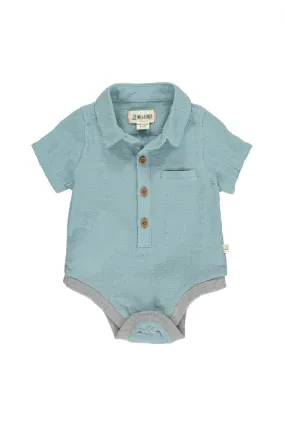 Sea Button-up Pocket Bodysuit