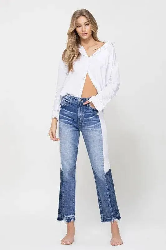Super high rise crop jeans
