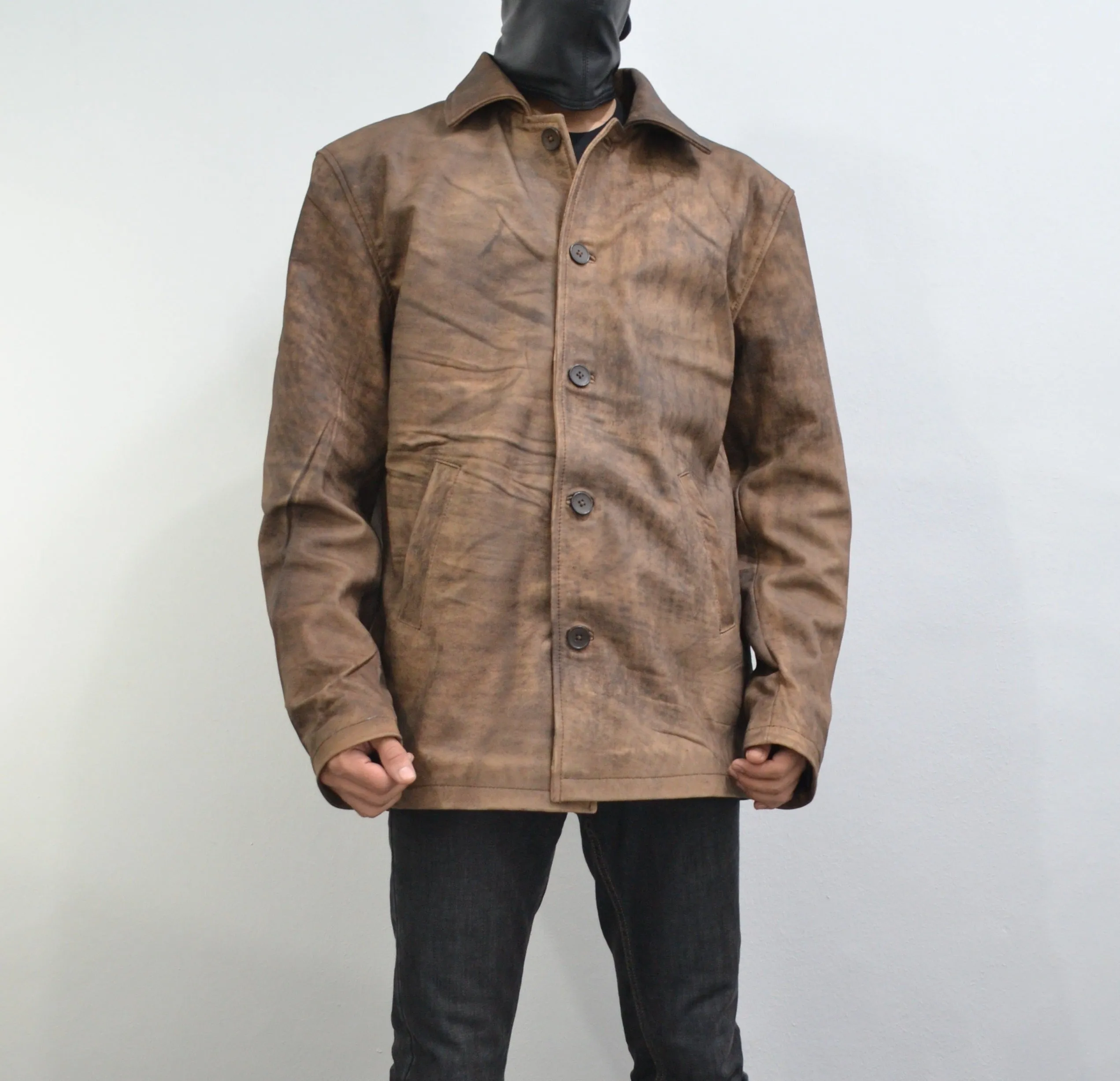 Supernatural Dean Winchester Jensen Ackles Leather Car Coat Jacket