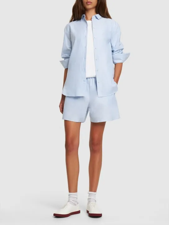 The Row   Gunther cotton poplin Bermuda shorts 