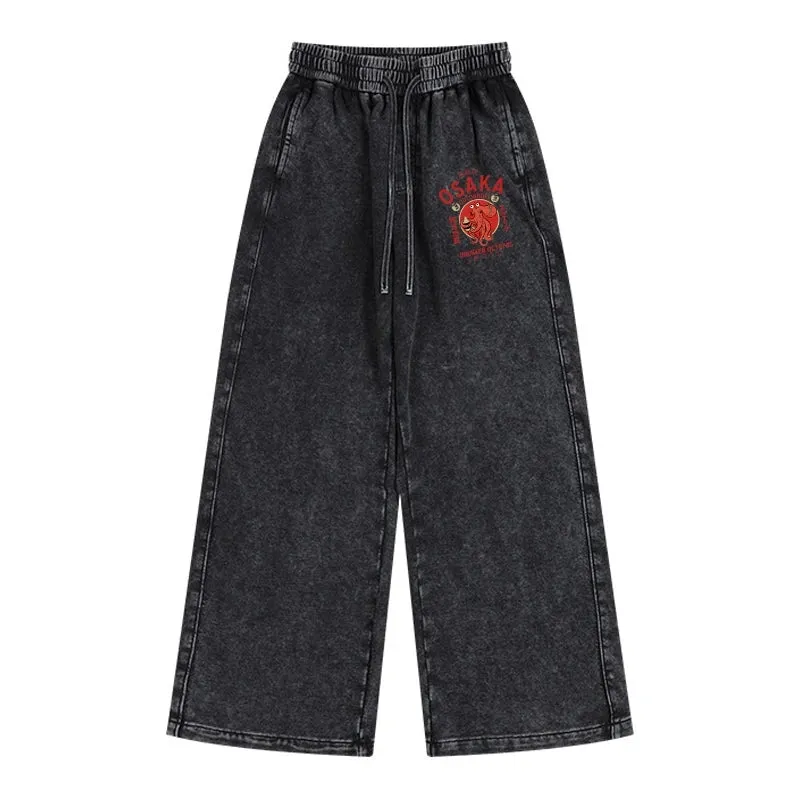 Tokyo-Tiger Drunken Octopus Japan Washed Sweatpants