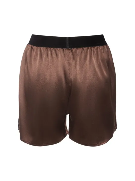 Tom Ford   Logo silk satin mini shorts 