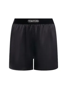 Tom Ford   Logo silk satin mini shorts 