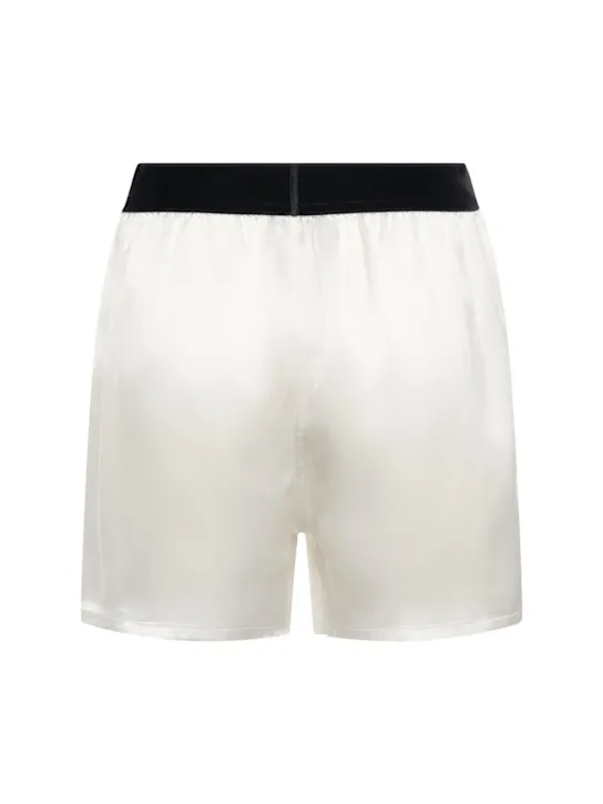 Tom Ford   Logo silk satin mini shorts 