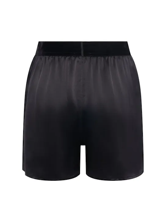 Tom Ford   Logo silk satin mini shorts 