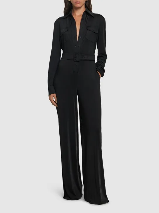Tom Ford   Stretch satin long jumpsuit 