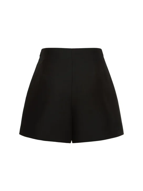 Valentino   V metal wool &amp; silk crepe mini shorts 