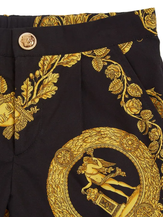 Versace   Baroque cotton poplin shorts 