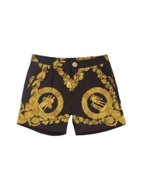 Versace   Baroque cotton poplin shorts 