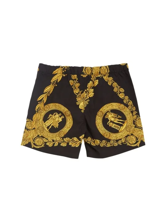 Versace   Baroque cotton poplin shorts 