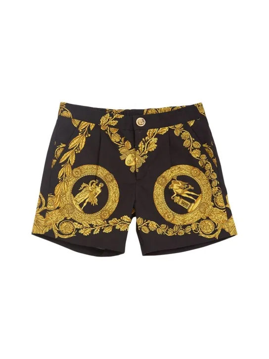 Versace   Baroque cotton poplin shorts 
