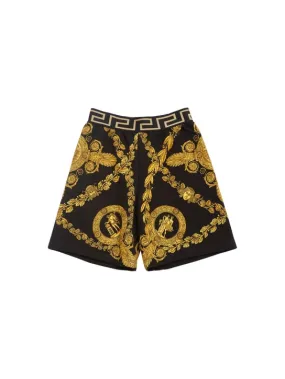 Versace   Baroque print cotton sweat shorts 