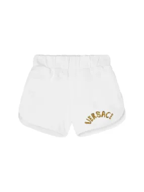 Versace   Cotton sweat shorts w/ logo 