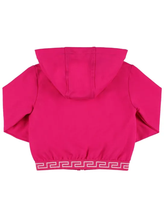Versace   Embroidered cotton blend sweatshirt 