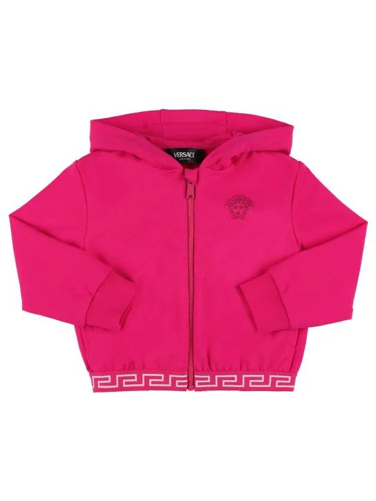 Versace   Embroidered cotton blend sweatshirt 