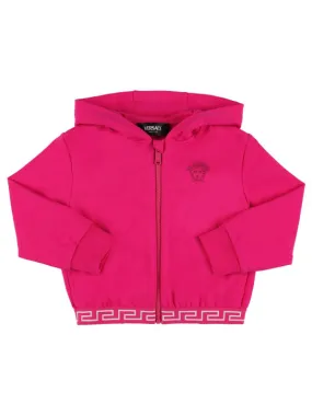 Versace   Embroidered cotton blend sweatshirt 